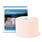 Bandagem Kinesiológica Premium 5cm Fisiovital – Fita Kinesio Tape para Pós-Cirúrgico e Peles Sensíveis
