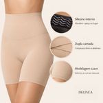 Bermuda Modeladora Cintura Alta DeLinea Fisiovital | Cinta Pós-Cirúrgica com Silicone