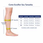 Meia 3/4 Alta Compressão Pé Aberto Bege — 20-30 mmHg