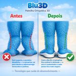 Palmilha Ortopédica Infantil Blu3D Fisiovital | Suporte de Arco e Calcanhar Impressa em 3D