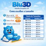 Palmilha Ortopédica Infantil Blu3D Fisiovital | Suporte de Arco e Calcanhar Impressa em 3D