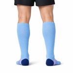 Meia Compressiva Esportiva 3/4 - Azul Clara Fisiovital | Meia Corrida Recuperação 20-30 mmHg