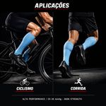Meia Compressiva Esportiva 3/4 - Azul Clara Fisiovital | Meia Corrida Recuperação 20-30 mmHg