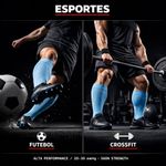 Meia Compressiva Esportiva 3/4 - Azul Clara Fisiovital | Meia Corrida Recuperação 20-30 mmHg