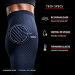 Meia Compressiva Esportiva 3/4 - Azul Escura Fisiovital | Meia Corrida Recuperação 20-30 mmHg