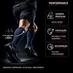 Meia Compressiva Esportiva 3/4 - Azul Escura Fisiovital | Meia Corrida Recuperação 20-30 mmHg