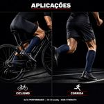 Meia Compressiva Esportiva 3/4 - Azul Escura Fisiovital | Meia Corrida Recuperação 20-30 mmHg