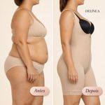 Macacão Modelador DeLinea Body com Perna Fisiovital | Cinta Pós-Cirúrgica Compressão Total