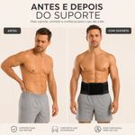 Cinta Lombar Ortopédica Fisiovital | Suporte Postural Hastes Rígidas Lombalgia