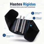 Cinta Lombar Ortopédica Fisiovital | Suporte Postural Hastes Rígidas Lombalgia