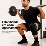 Joelheira Esportiva Fisiovital com Anel de Silicone e Hastes Laterais — Compressão Ajustável