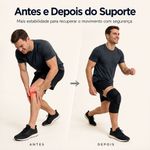 Joelheira Esportiva Fisiovital com Anel de Silicone e Hastes Laterais — Compressão Ajustável