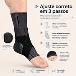 Tornozeleira Ortopédica Compressão Fisiovital | Estabilização Tornozelo Esportiva Crossfit