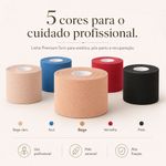 Bandagem Kinesiológica Premium 5cm Fisiovital – Fita Kinesio Tape para Pós-Cirúrgico e Peles Sensíveis