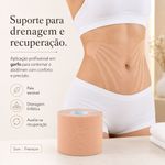 Bandagem Kinesiológica Premium 5cm Fisiovital – Fita Kinesio Tape para Pós-Cirúrgico e Peles Sensíveis