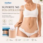 Bandagem Kinesiológica Premium 7,5cm Fisiovital – Fita Kinesio Tape para Pós-Cirúrgico e Peles Sensíveis