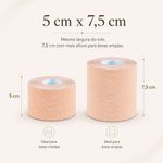Bandagem Kinesiológica Premium 7,5cm Fisiovital – Fita Kinesio Tape para Pós-Cirúrgico e Peles Sensíveis