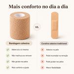 Faixa Cohesiva Autoaderente 5cm Fisiovital | Atadura Pediátrica Coban Sem Cola