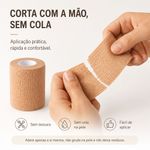 Faixa Cohesiva Autoaderente 7,5cm Fisiovital | Atadura Elástica Coban Hospitalar