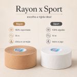 Bandagem Rígida Rayon Bege 3,8cm Fisiovital | Athletic Tape McConnell Reabilitação