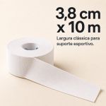 Bandagem Rígida Esportiva Branca 3,8cm Fisiovital | Athletic Tape Algodão Suporte Articular