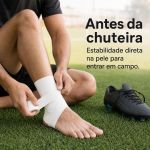 Bandagem Rígida Esportiva Branca 3,8cm Fisiovital | Athletic Tape Algodão Suporte Articular