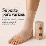 Bandagem Ortopédica Elástica de Alta Compressão Fisiovital – Faixa Atadura para Varizes e Edemas
