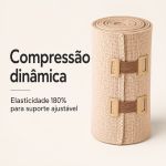 Bandagem Ortopédica Elástica de Alta Compressão Fisiovital – Faixa Atadura para Varizes e Edemas