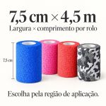 Faixa Coesiva Autoaderente 7,5cm x 4,5m Fisiovital CohesiveBan — 1 Rolo