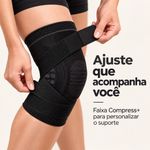 Joelheira Esportiva Fisiovital com Anel de Silicone e Hastes Laterais — Compressão Ajustável