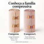 Bandagem Compress L Fisiovital Curto Estiramento — Faixa Compressiva 100% Algodão 4,5 m