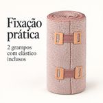Bandagem Compress L Fisiovital Curto Estiramento — Faixa Compressiva 100% Algodão 4,5 m