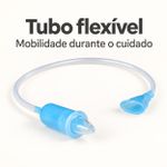 Aspirador Nasal Manual Fisiovital para Bebê — Ponteira de Silicone e Tubo Flexível