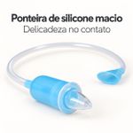 Aspirador Nasal Manual Fisiovital para Bebê — Ponteira de Silicone e Tubo Flexível