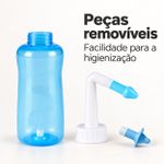 Higienizador Nasal Fisiovital 300 ml — Lavador com Bicos Adulto e Infantil