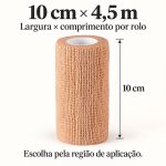 Faixa Coesiva Autoaderente 10cm x 4,5m Fisiovital CohesiveBan — 1 Rolo