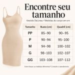 Vestido Modelador DeLinea Fisiovital — Bege, Modelagem de Cintura e Quadril