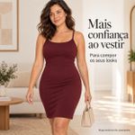 Vestido Modelador DeLinea Fisiovital — Bege, Modelagem de Cintura e Quadril