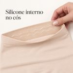 Bermuda Modeladora Cintura Alta DeLinea Fisiovital — Bege com Silicone no Cós