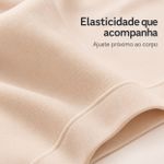 Bermuda Modeladora Cintura Alta DeLinea Fisiovital — Bege com Silicone no Cós