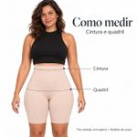 Bermuda Modeladora Cintura Alta DeLinea Fisiovital — Bege com Silicone no Cós