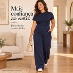 Body Modelador com Perna DeLinea Fisiovital — Bege, Busto Aberto