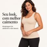 Camisete Modeladora DeLinea Fisiovital — Bege, Modelagem do Tronco