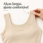 Camisete Modeladora DeLinea Fisiovital — Bege, Modelagem do Tronco