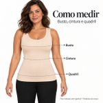 Camisete Modeladora DeLinea Fisiovital — Bege, Modelagem do Tronco