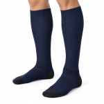 Meia Compressiva Esportiva 3/4 - Azul Escura Fisiovital | Meia Corrida Recuperação 20-30 mmHg