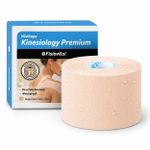 Bandagem Kinesiológica Premium Waterproof 5cm Fisiovital – Fita Kinesio Tape Bege Claro à Prova d’Água