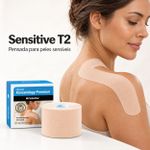 Bandagem Kinesiológica Premium Waterproof 5cm Fisiovital – Fita Kinesio Tape Bege Claro à Prova d’Água