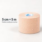 Bandagem Kinesiológica Premium Waterproof 5cm Fisiovital – Fita Kinesio Tape Bege Claro à Prova d’Água