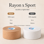 Bandagem Rígida Rayon Bege 3,8cm Fisiovital | Tape para Técnica McConnell e Estabilização Articular